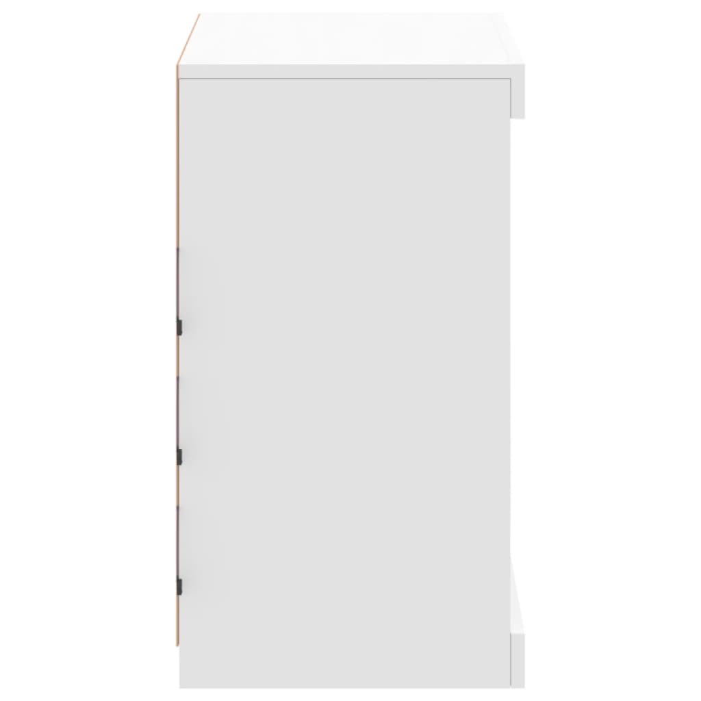 vidaXL fehér tálalószekrény LED-világítással 60,5 x 37 x 67 cm