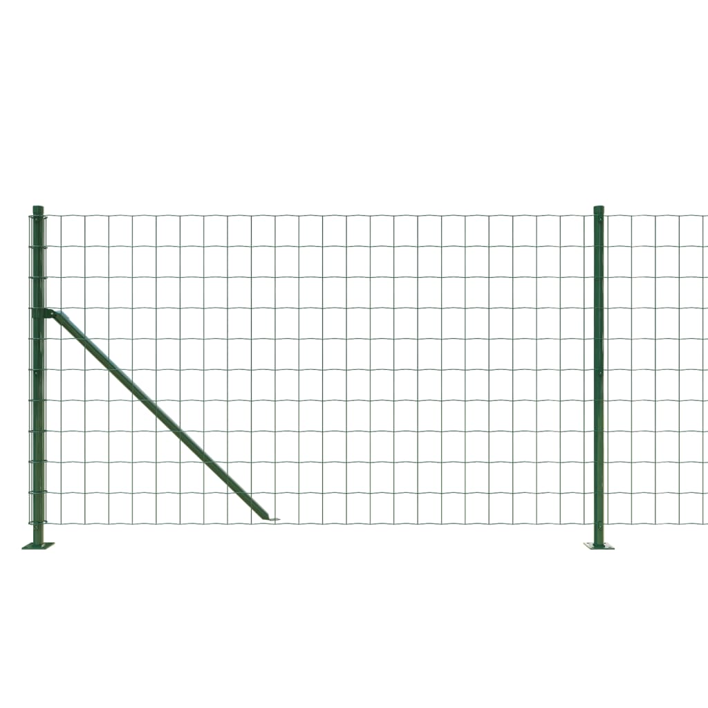 vidaXL zöld dróthálós kerítés illesztőperemmel 0,8x25 m