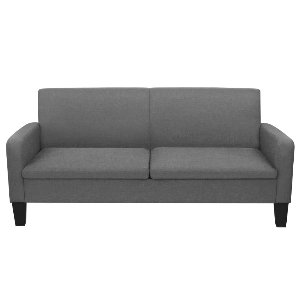 vidaXL sötétszürke 3-személyes kanapé 180 x 65 x 76 cm