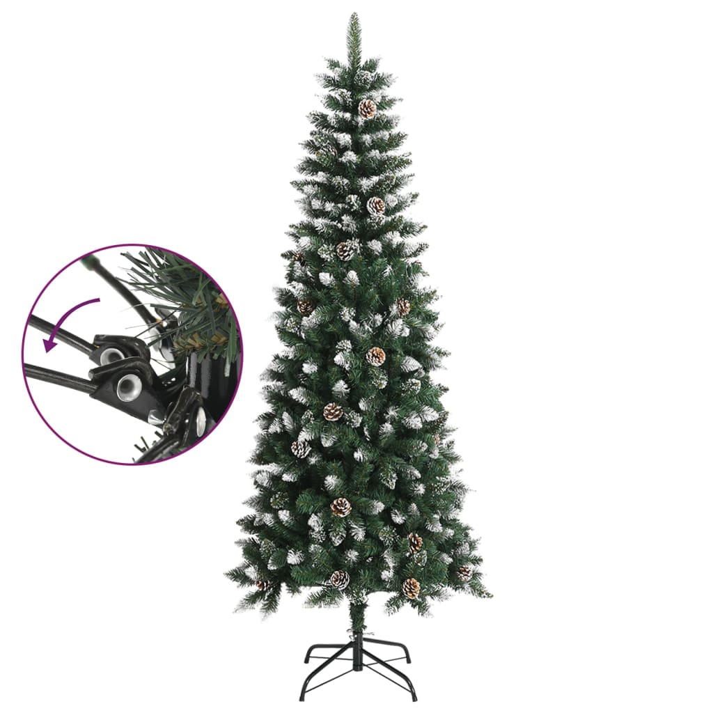 vidaXL zöld PVC műkarácsonyfa állvánnyal 210 cm
