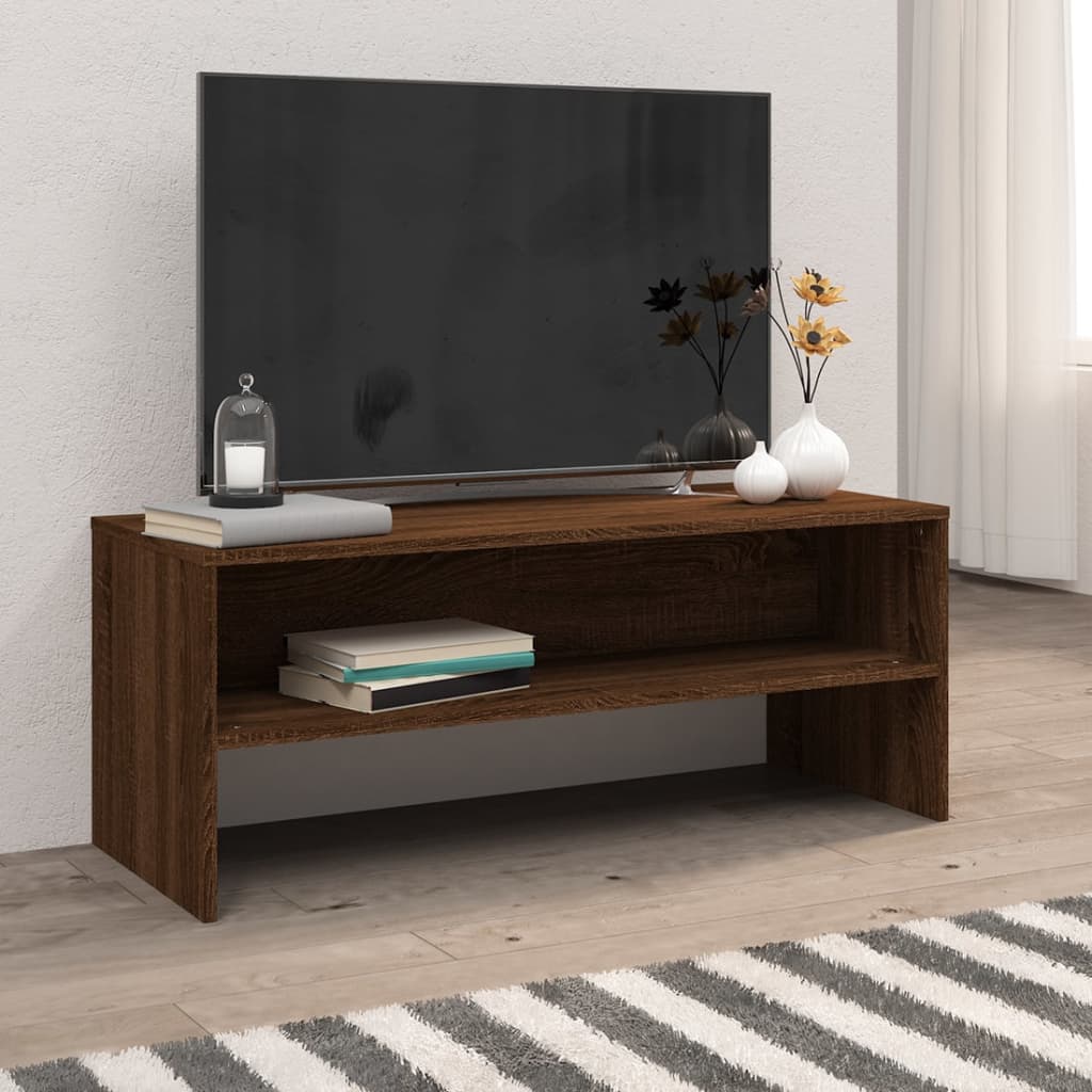 vidaXL barna tölgyszínű szerelt fa TV-szekrény 100 x 40 x 40 cm