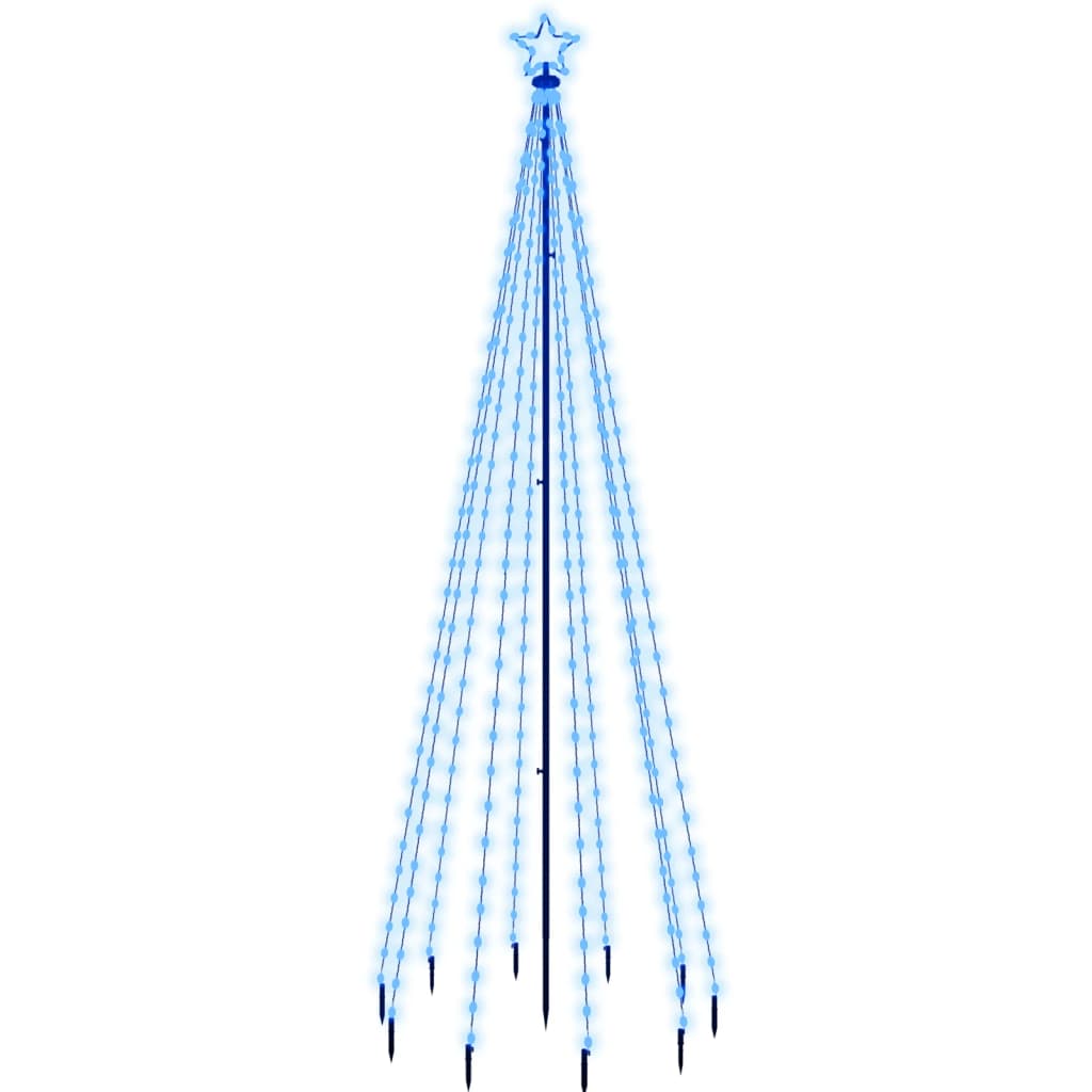 vidaXL kék fényű karácsonyfa tüskével 310 LED-del 300 cm