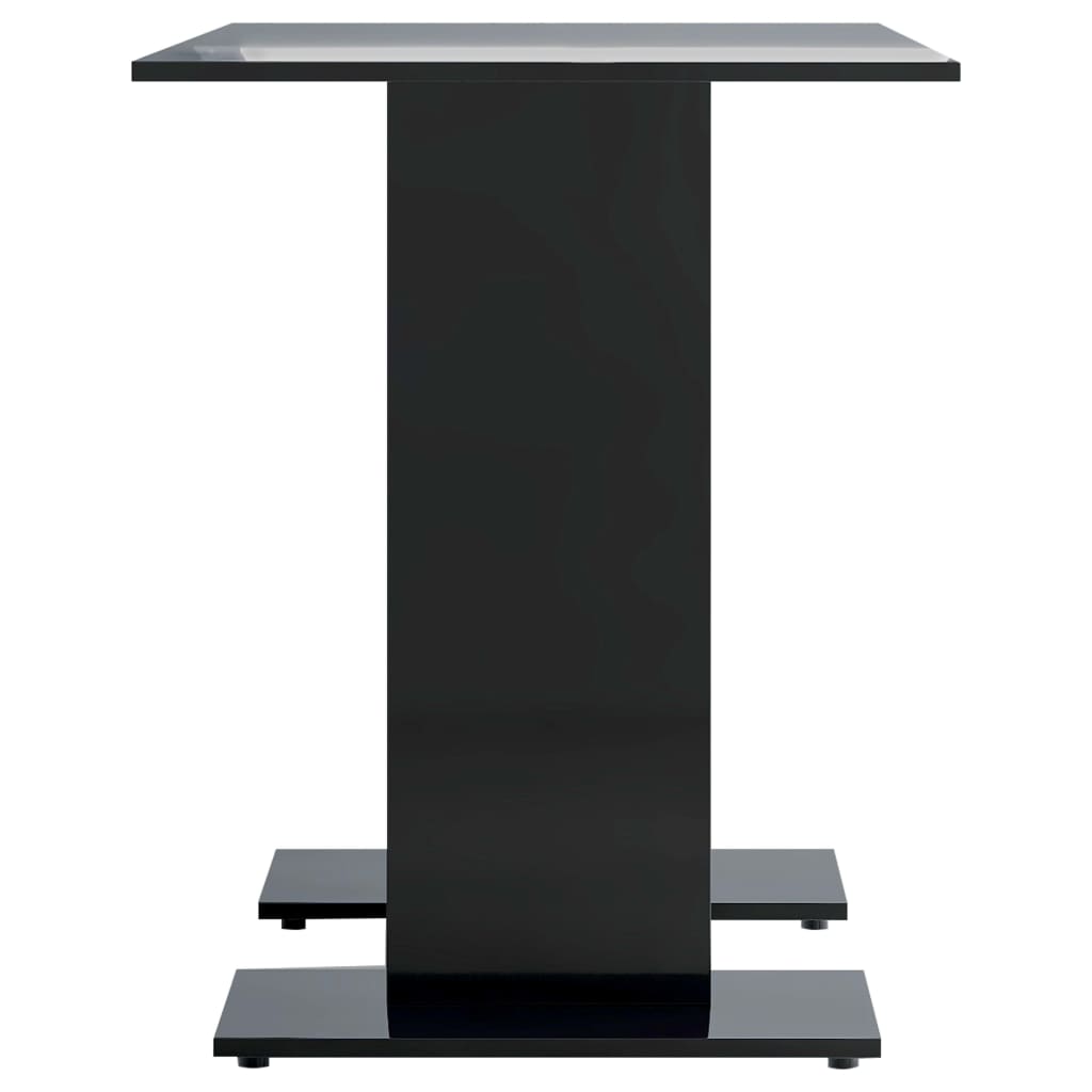 800250 vidaXL Dining Table High Gloss Black 110x60x75 cm Chipboard
