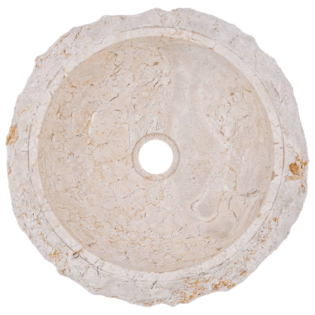 vidaXL krémszínű márvány mosdókagyló 40 x 12 cm
