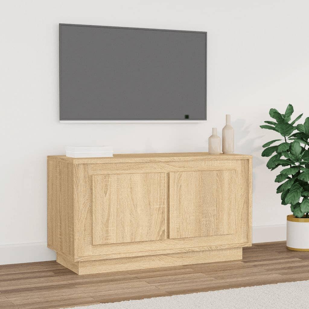 vidaXL sonoma-tölgyszínű szerelt fa fali TV-szekrény 80x35x45 cm
