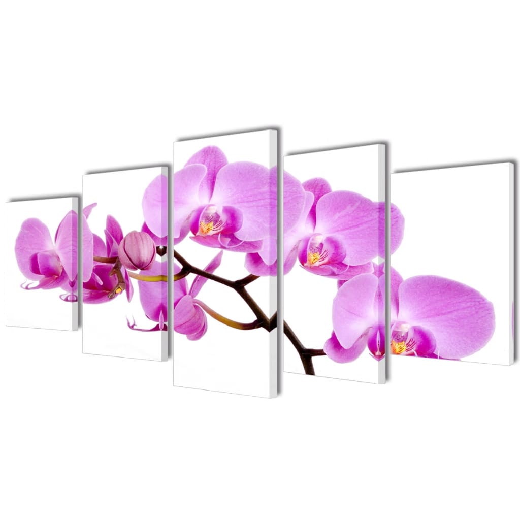 Nyomtatott vászon falikép szett orchidea 200 x 100 cm