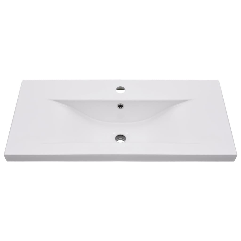 vidaXL fehér kerámia beépíthető mosdókagyló 81 x 39,5 x 18,5 cm