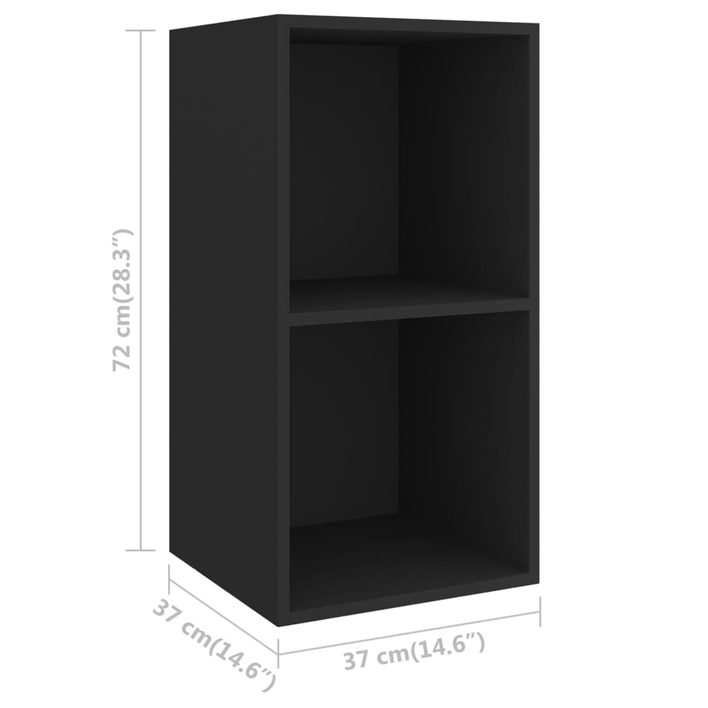 vidaXL 3 részes fekete forgácslap TV-szekrény