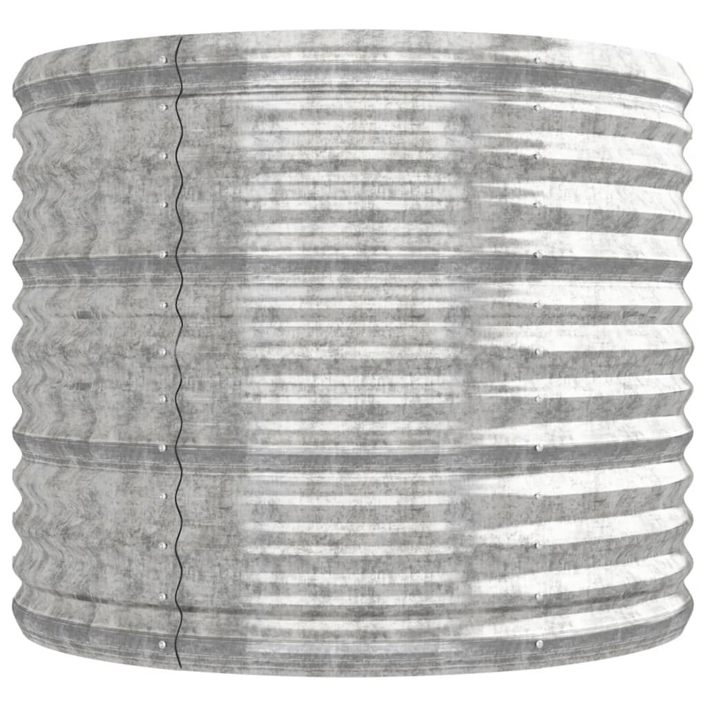 vidaXL ezüstszínű porszórt acél kerti magaságyás 224x80x68 cm
