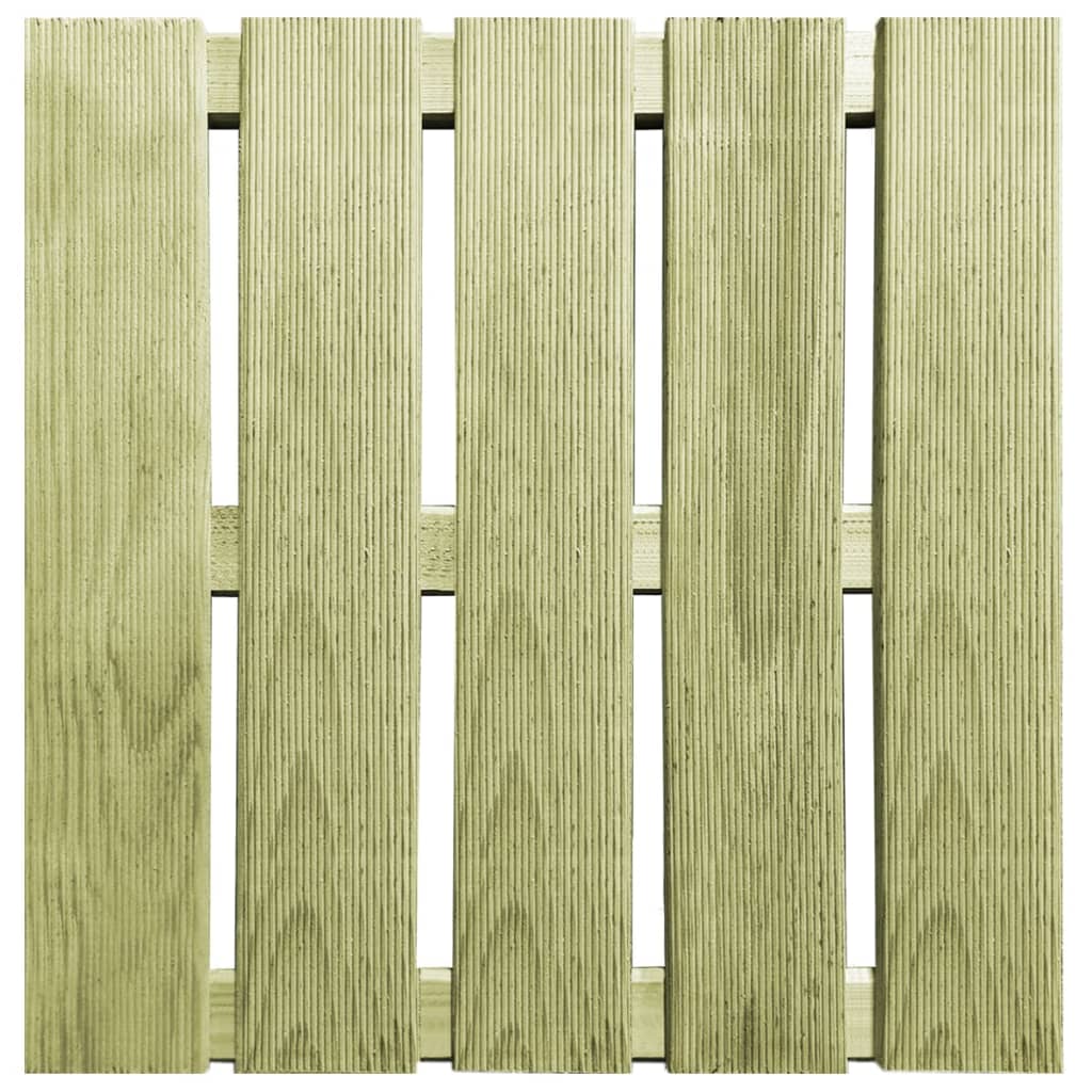 vidaXL 18 db zöld fa padlólap 50 x 50 cm