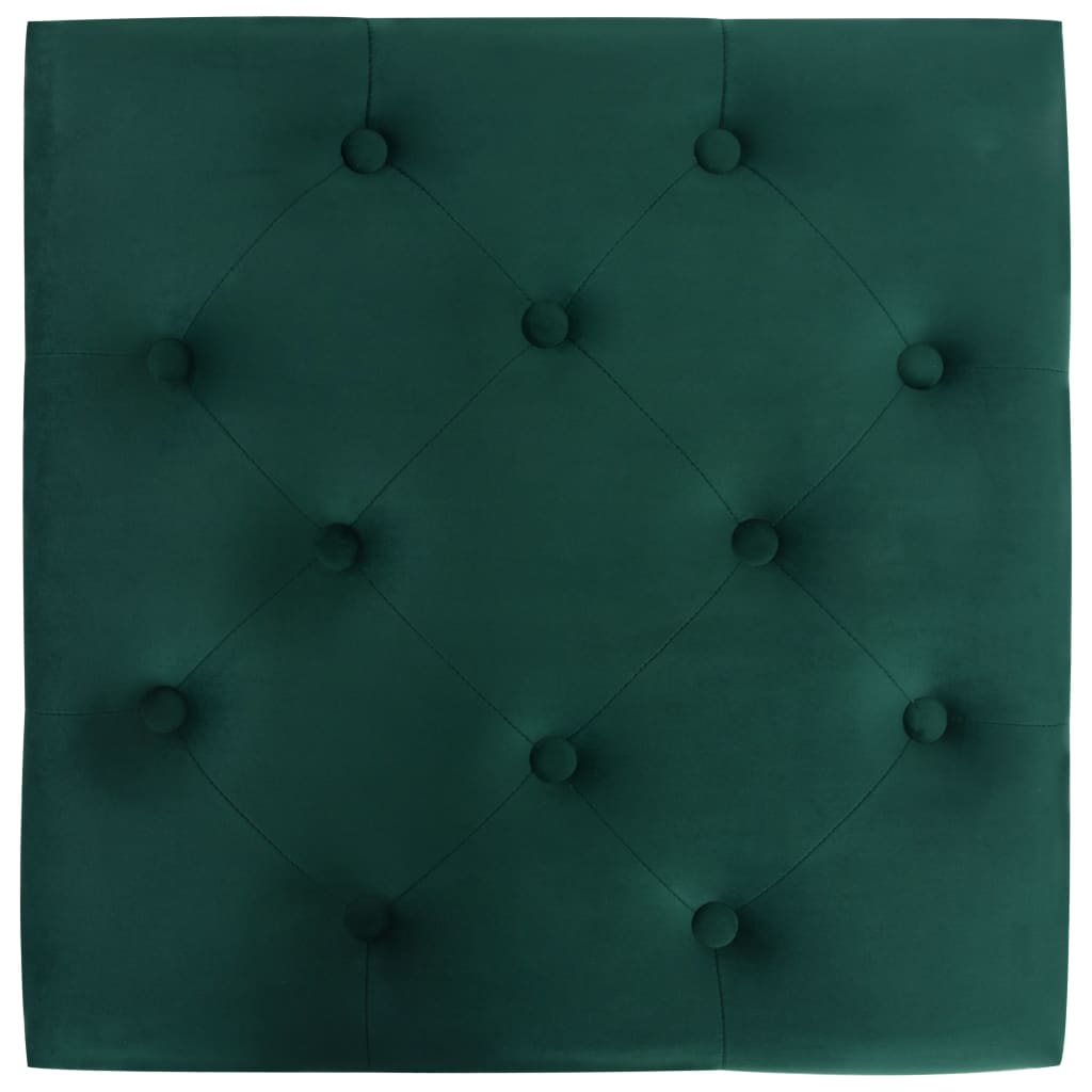 vidaXL sötétzöld bársonyülőke 60 x 60 x 36 cm