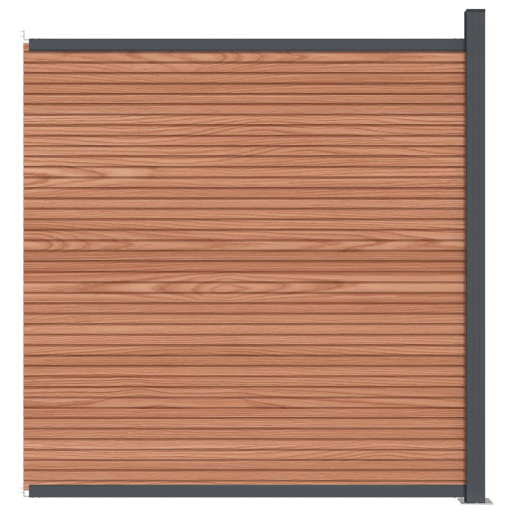vidaXL barna WPC kerítéspanel 173 x 186 cm