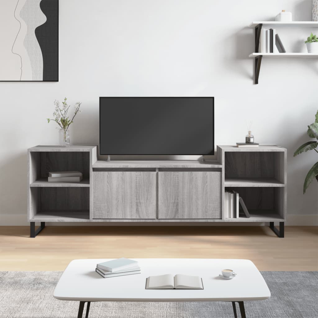 vidaXL szürke sonoma színű szerelt fa TV-szekrény 160x35x55 cm