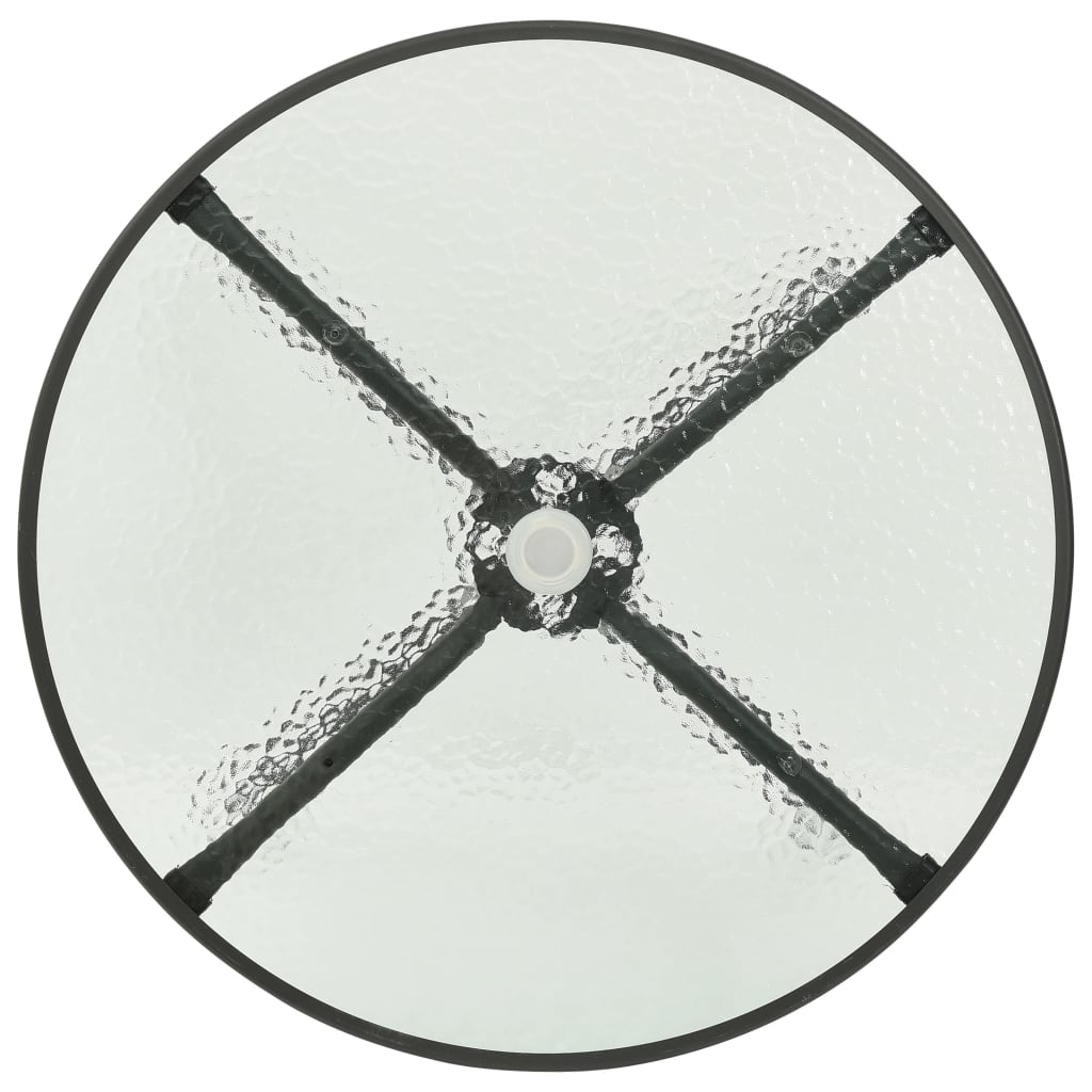 vidaXL antracitszürke acél bisztróasztal Ø70 cm