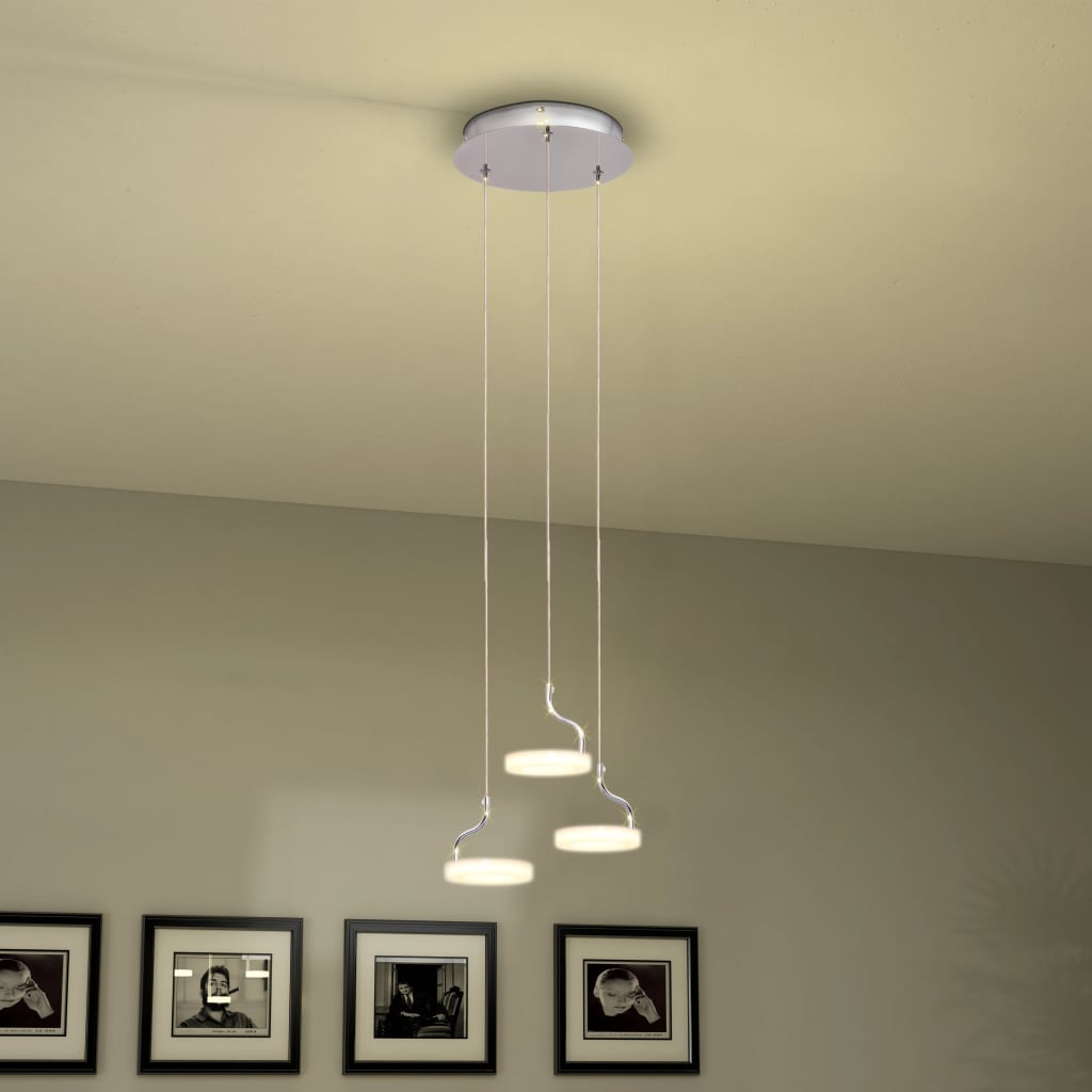 vidaXL LED mennyezeti lámpa 3 meleg, fehér fényforrással
