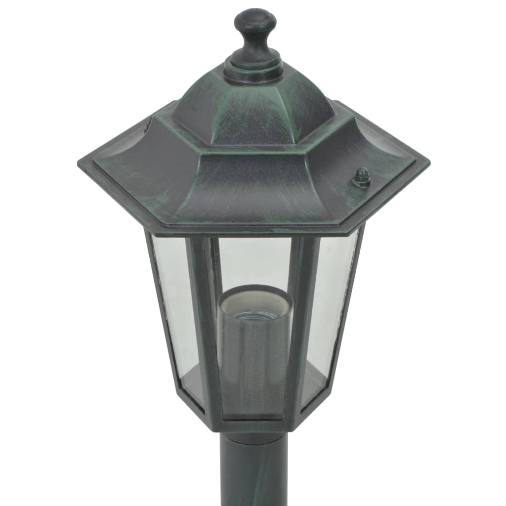vidaXL 6 db sötétzöld alumínium kerti állólámpa, E27, 110 cm
