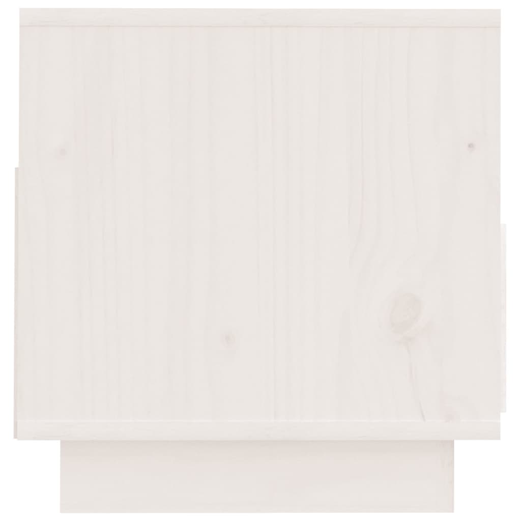 vidaXL fehér tömör fenyőfa TV-szekrény 60 x 35 x 37 cm