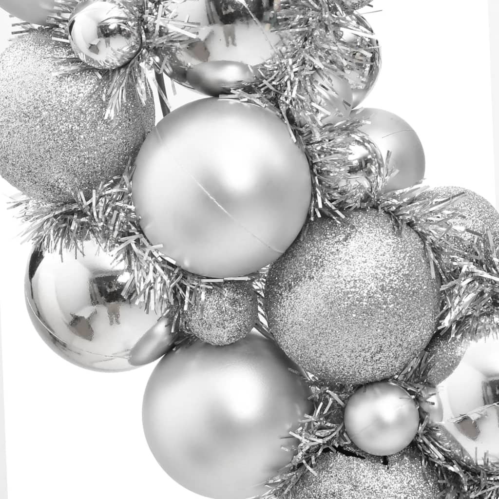 vidaXL ezüstszínű polisztirol karácsonyi koszorú 45 cm