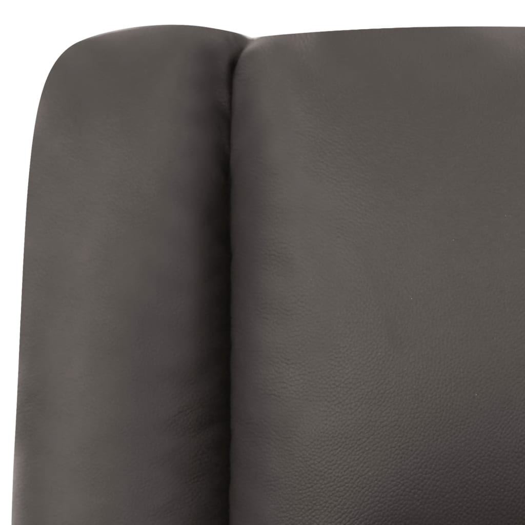 vidaXL szürke valódi bőr dönthető fotel