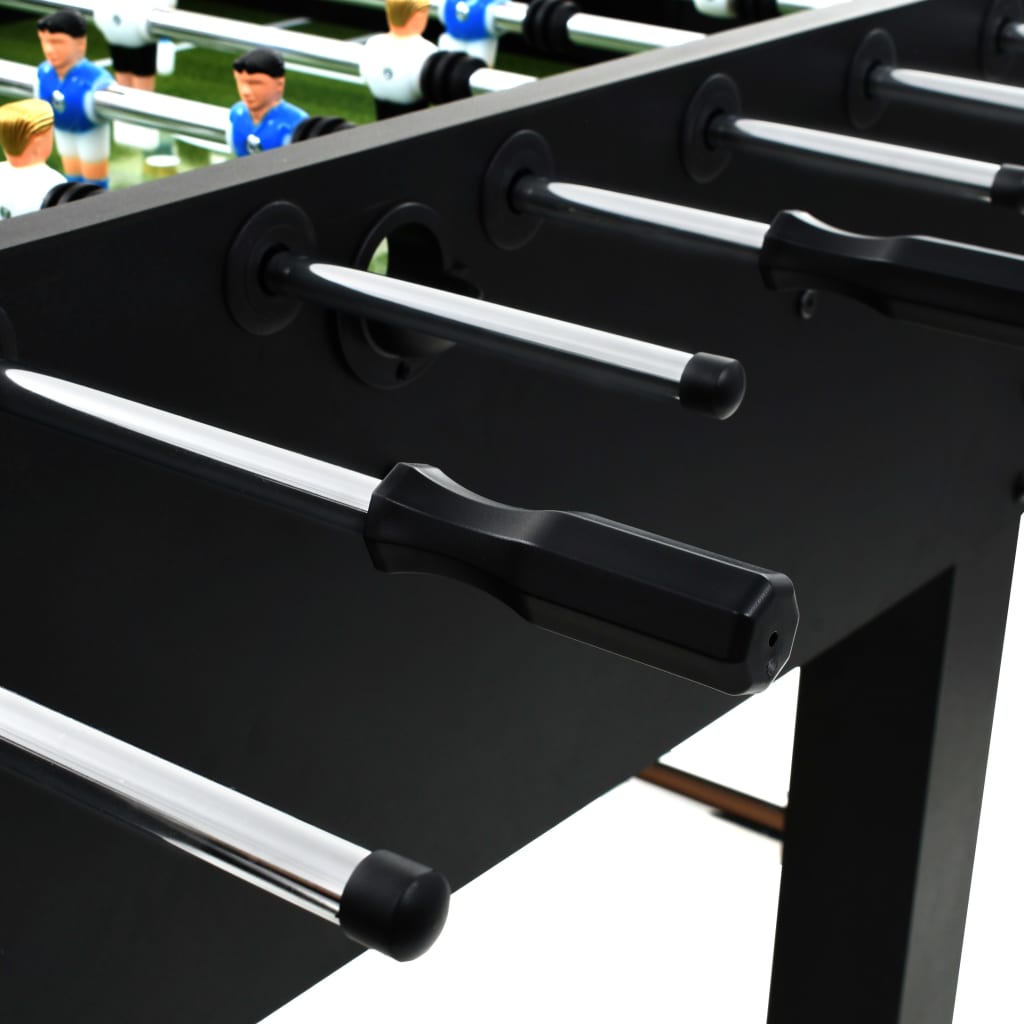 vidaXL fekete acél csocsóasztal 140 x 74,5 x 87,5 cm