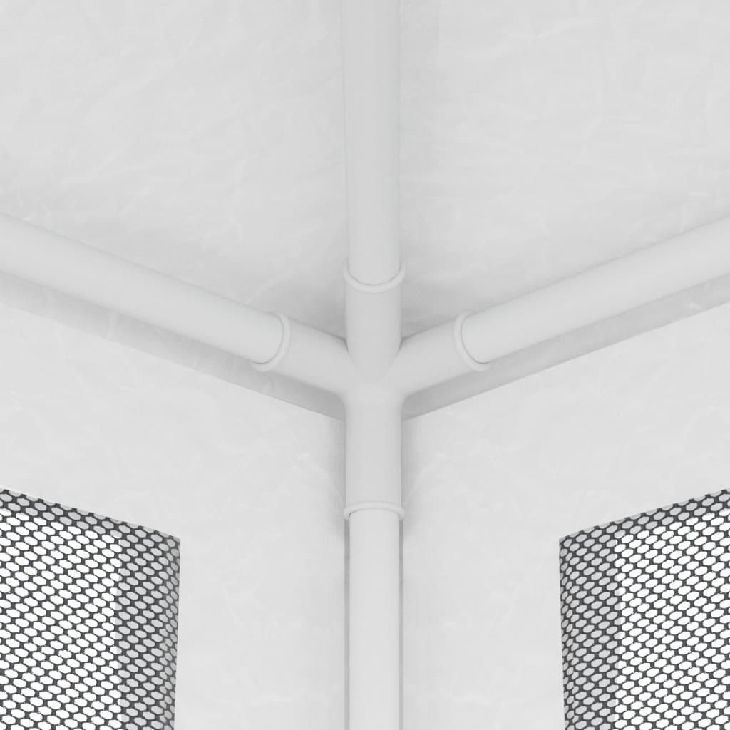 vidaXL fehér partisátor 4 hálós oldalfallal 2,5 x 2,5 m
