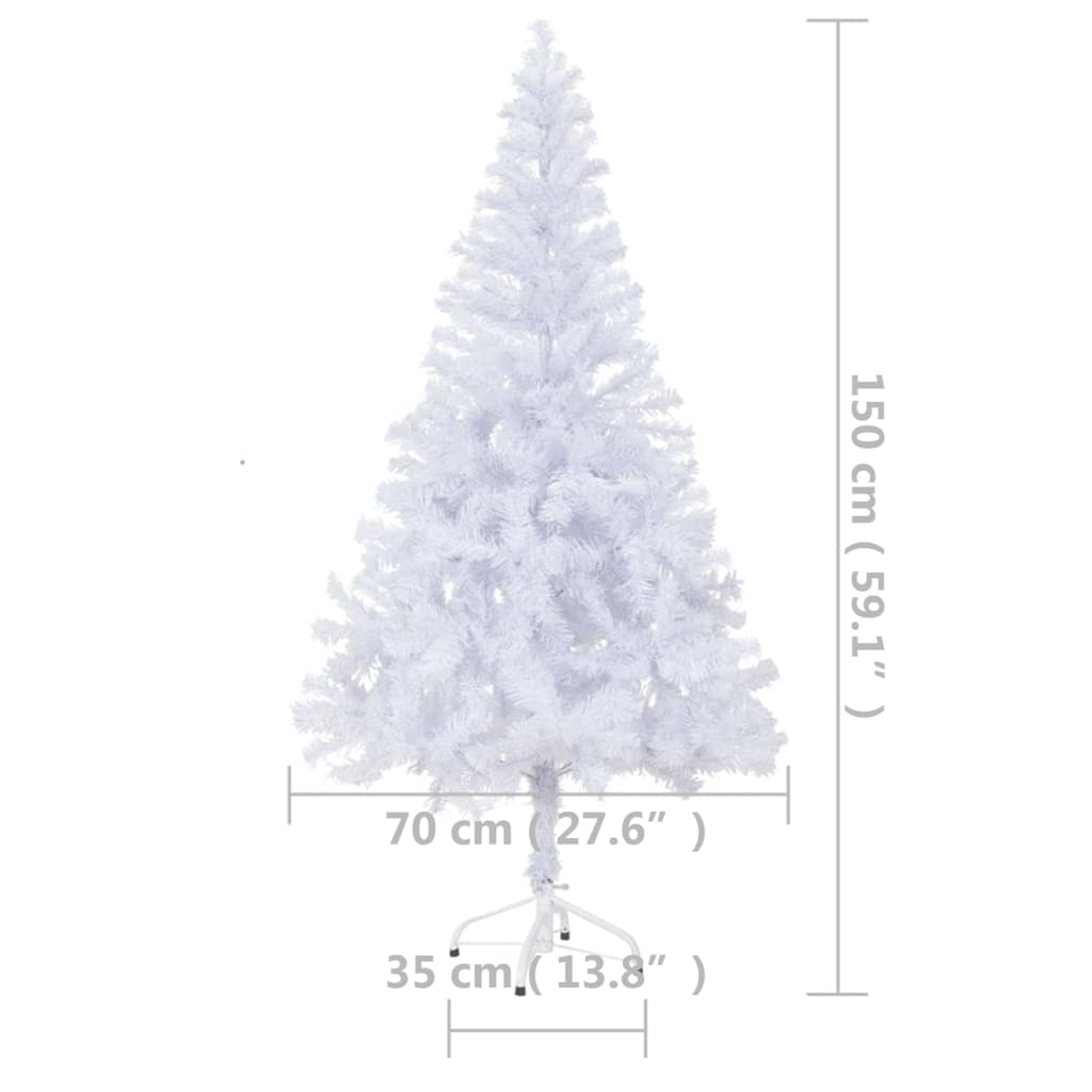 vidaXL megvilágított műkarácsonyfa állvánnyal 380 ággal 150 cm