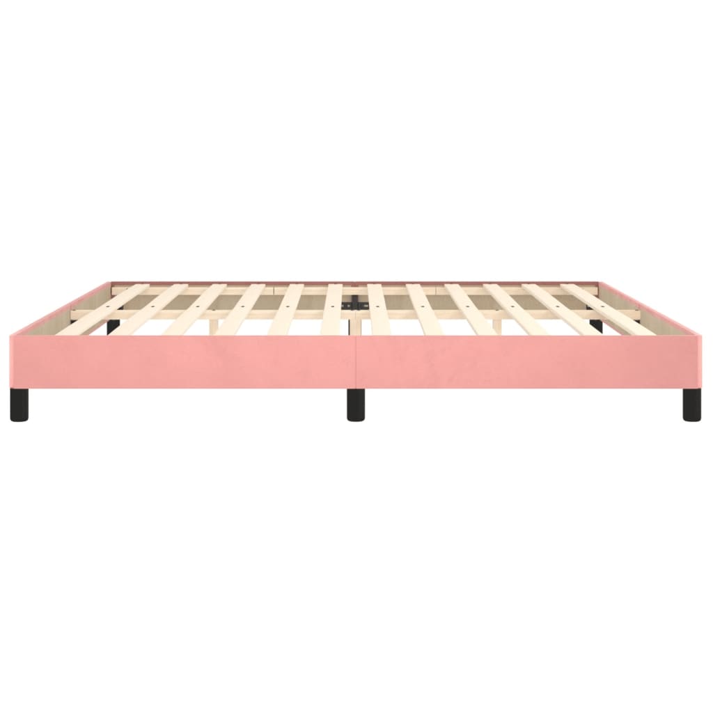vidaXL rózsaszín bársony ágykeret 200x200 cm