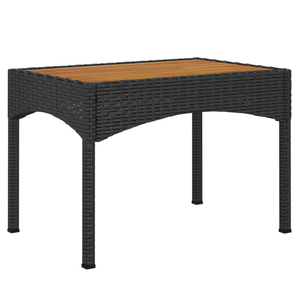 vidaXL 2 db fekete polyrattan dönthető kerti szék asztallal