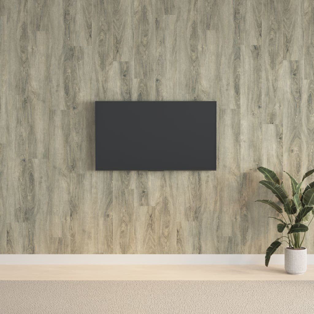 vidaXL szürke fa megjelenésű PVC fali panel 2,06 m²