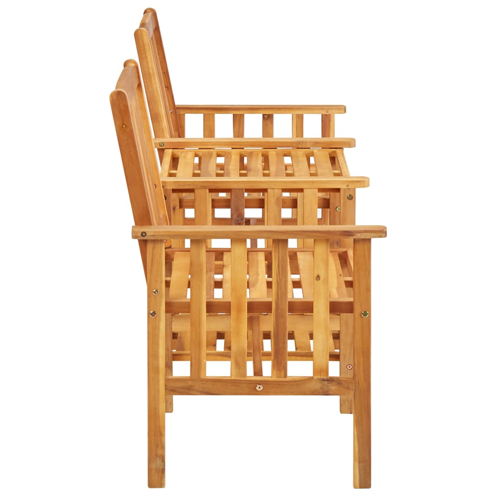 vidaXL tömör akácfa kerti székek asztalkával 159 x 61 x 92 cm
