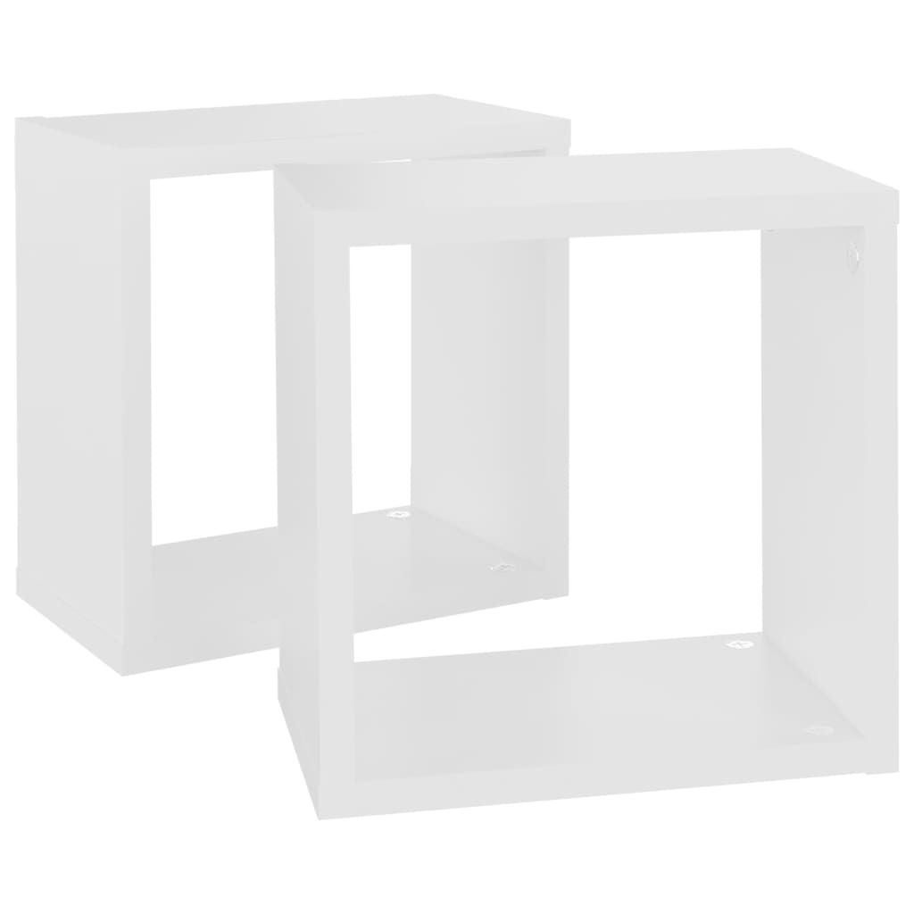 vidaXL 2 db fehér fali kockapolc 26 x 15 x 26 cm