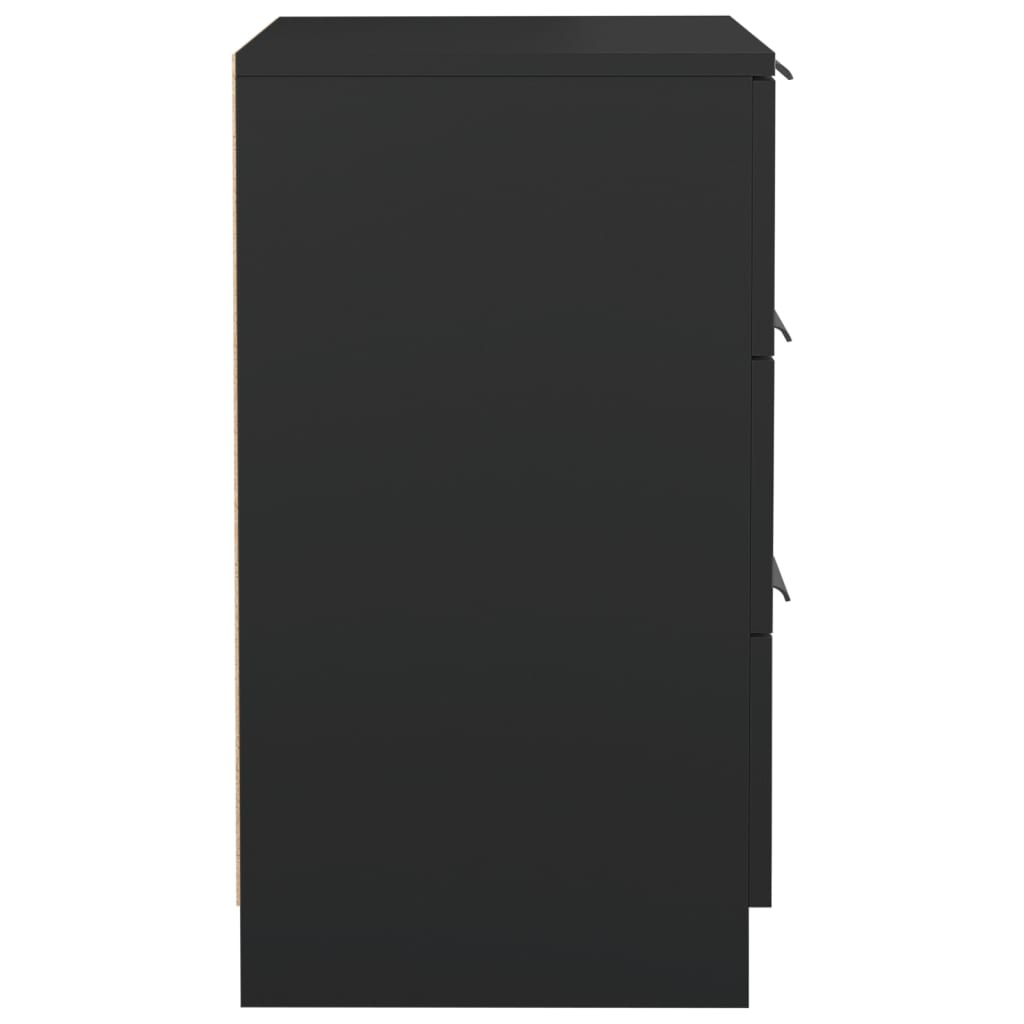 vidaXL fekete éjjeliszekrény 40 x 36 x 65 cm