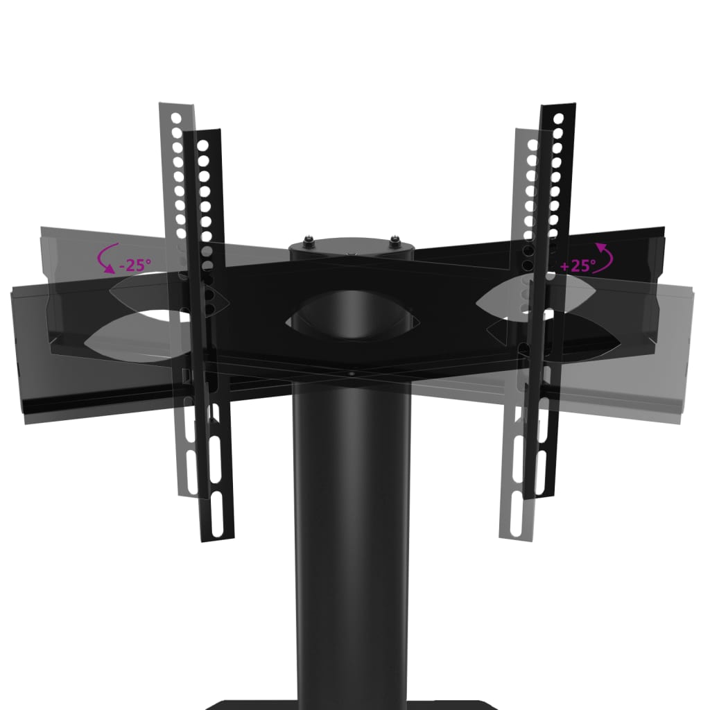 vidaXL 3 szintes fekete sarok TV-állvány 32-70 hüvelyk