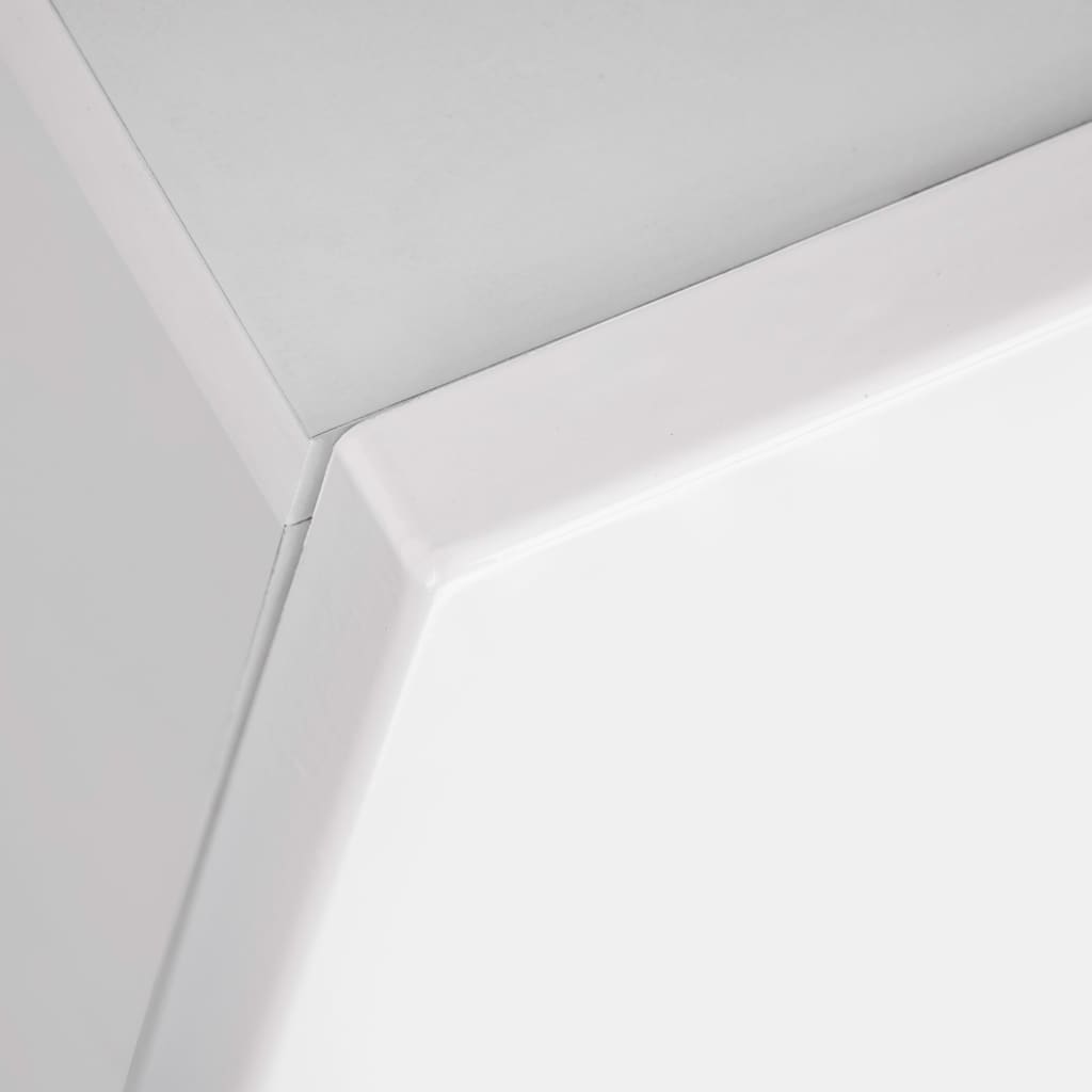 vidaXL 8-részes magasfényű fehér fali TV-szekrény LED-fényekkel