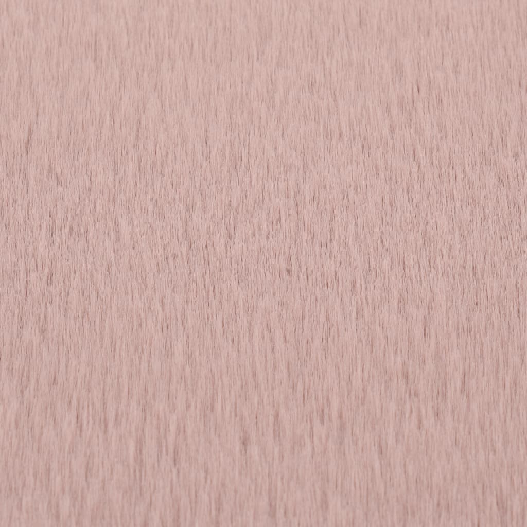 vidaXL régi-rózsaszín műnyúlszőr szőnyeg 80 cm