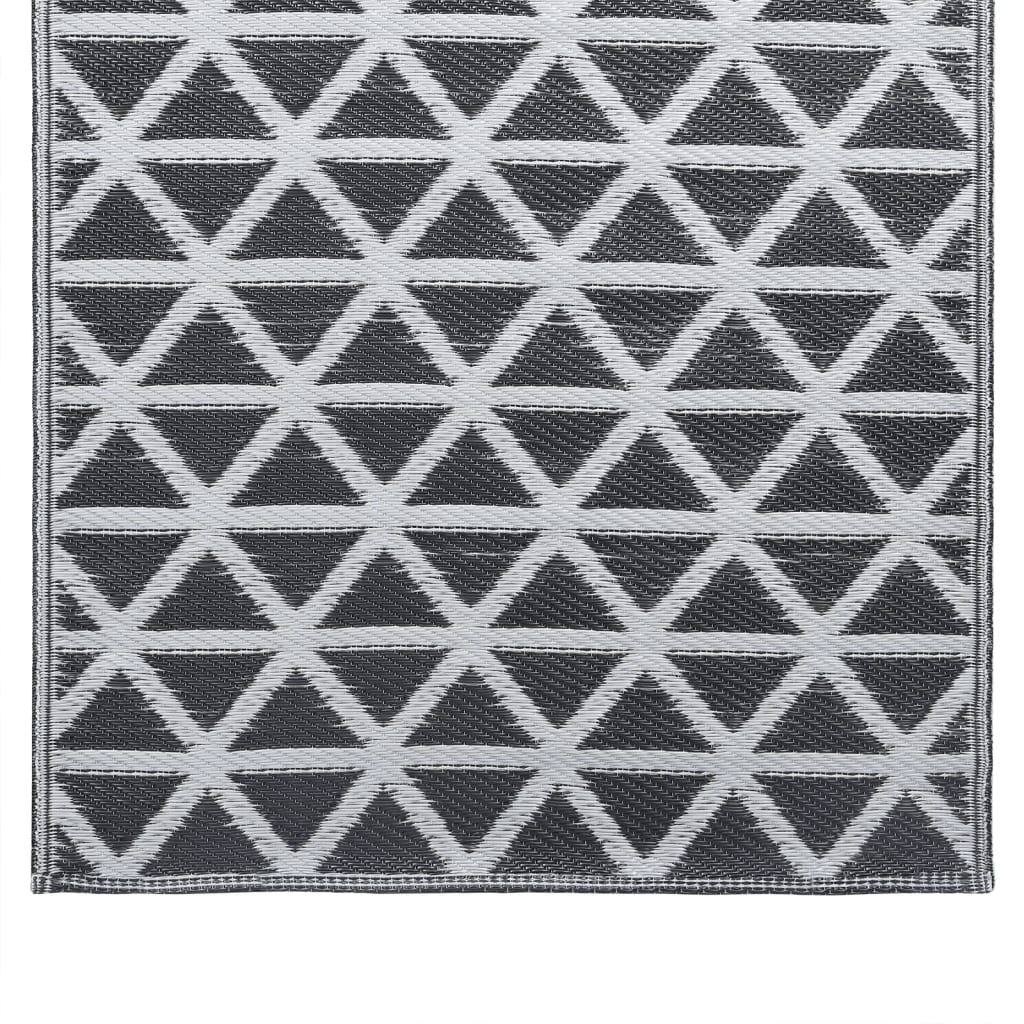 vidaXL fekete PP kültéri szőnyeg 120 x 180 cm