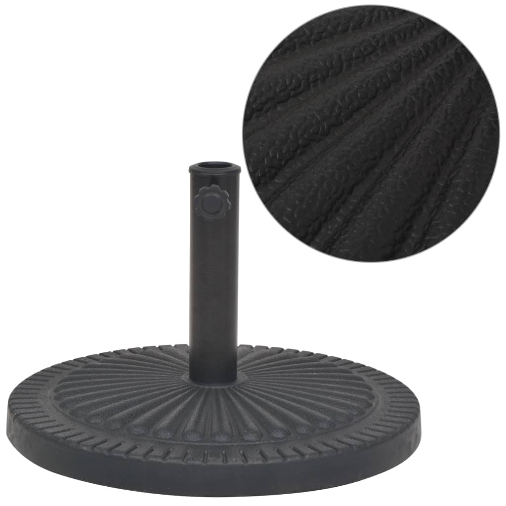 vidaXL kör alakú, fekete gyanta napernyő talp 14 kg