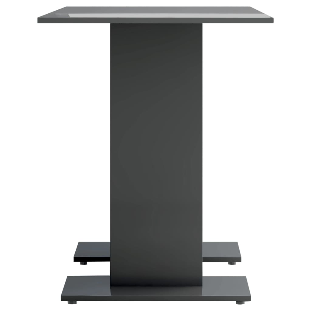 vidaXL magasfényű szürke forgácslap étkezőasztal 110 x 60 x 75 cm