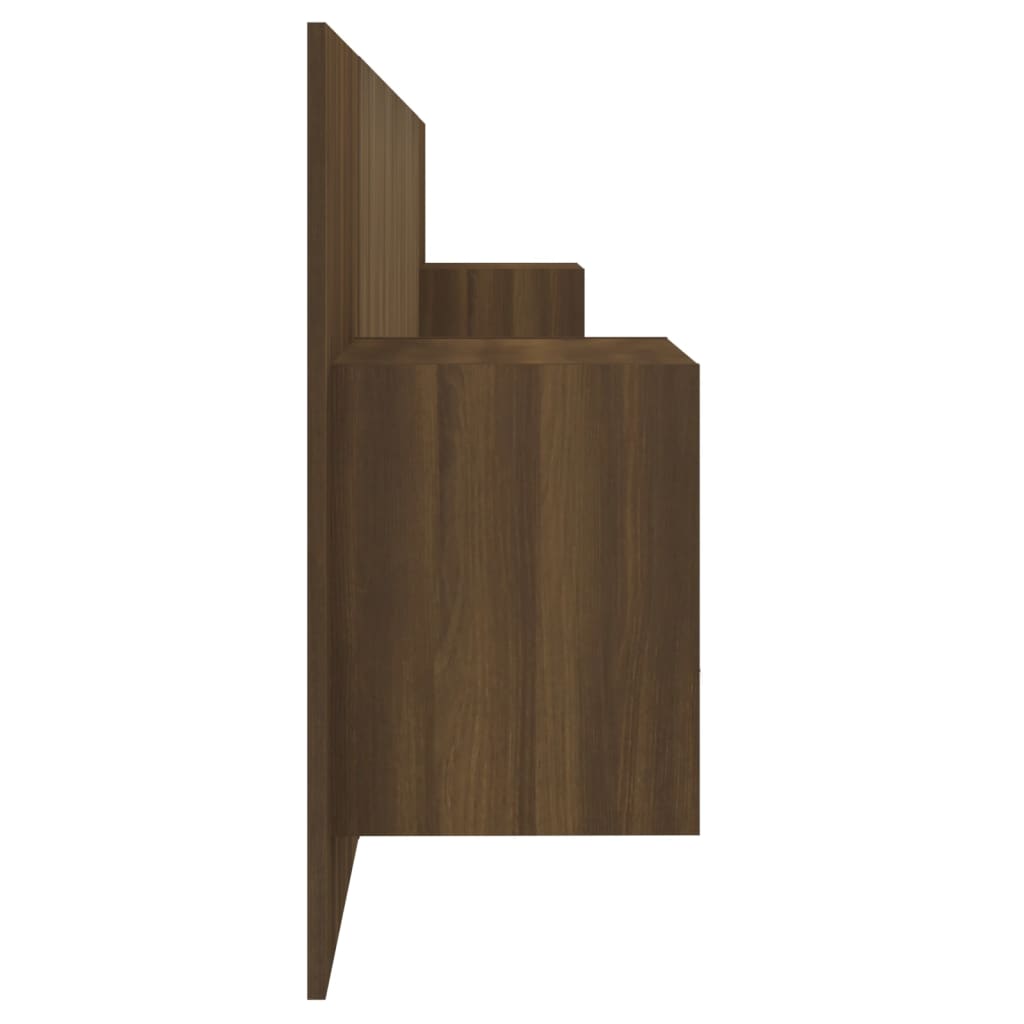 vidaXL barna tölgy színű szerelt fa ágyfejtámla szekrényekkel
