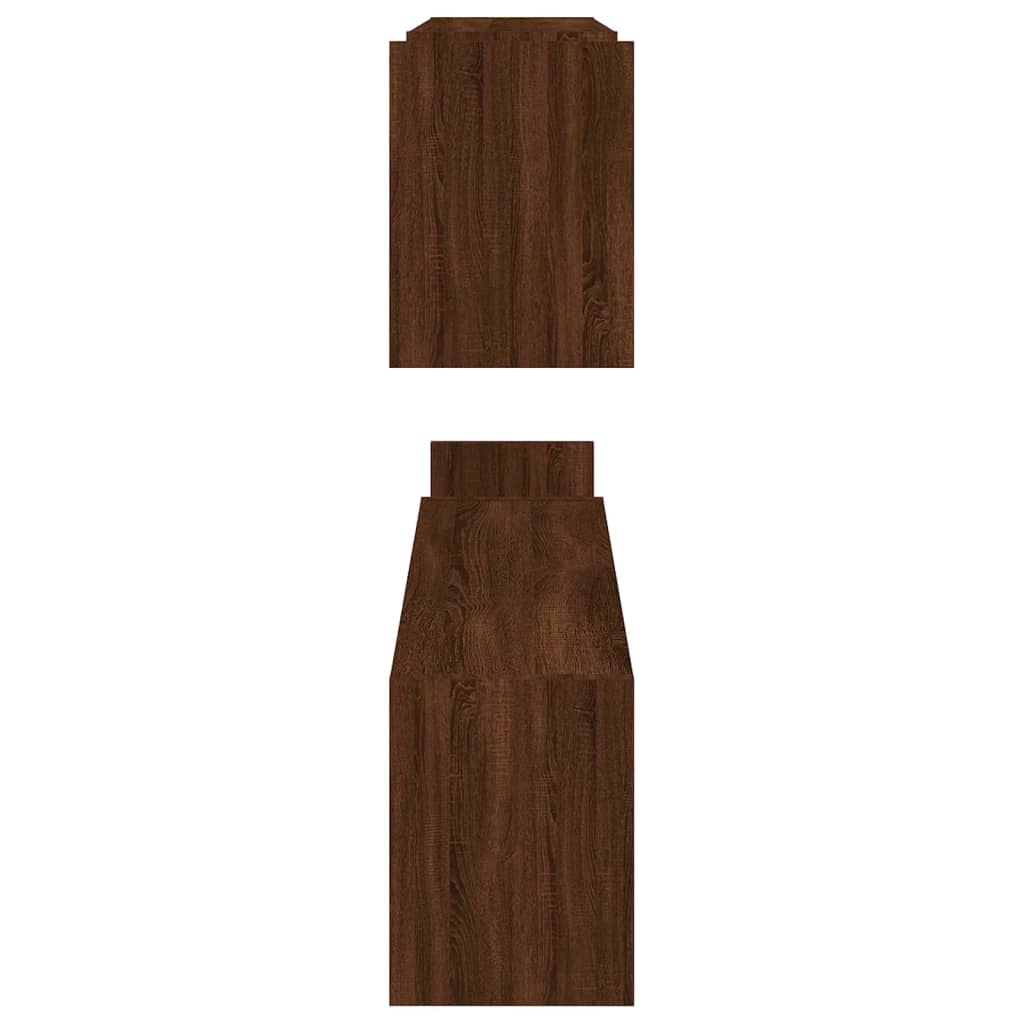 vidaXL 2 db barna tölgy színű szerelt fa fali polc 100 x 15 x 20 cm