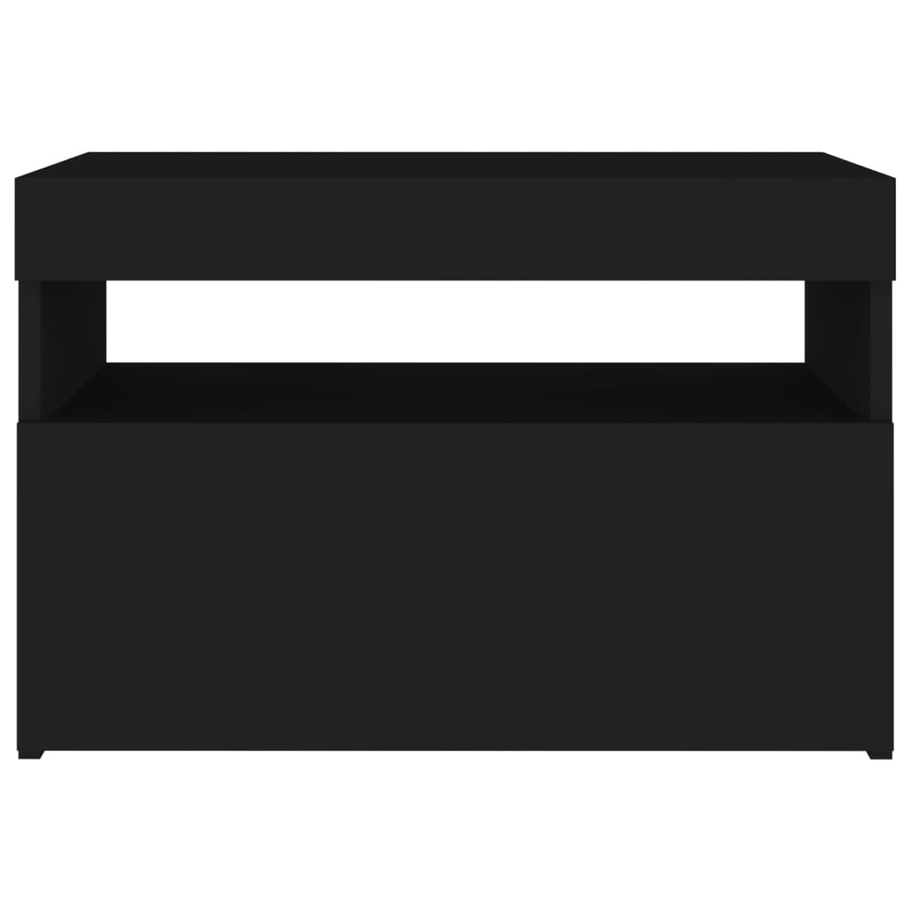 vidaXL fekete TV-szekrény LED-lámpákkal 60 x 35 x 40 cm