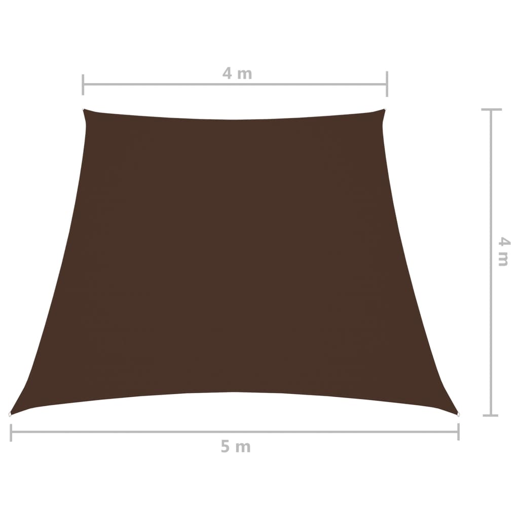 vidaXL barna trapéz alakú oxford-szövet napvitorla 4/5 x 4 m