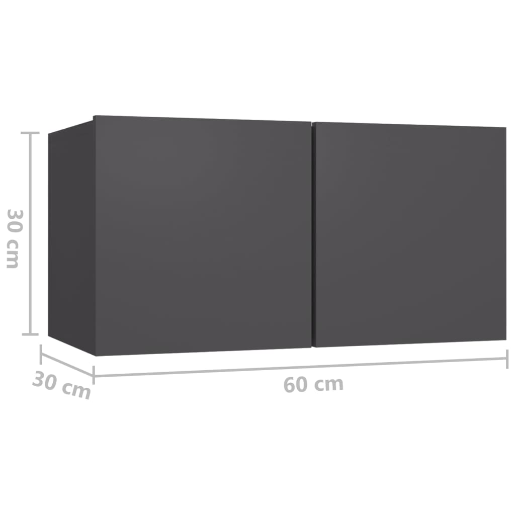vidaXL szürke függő TV-szekrény 60 x 30 x 30 cm