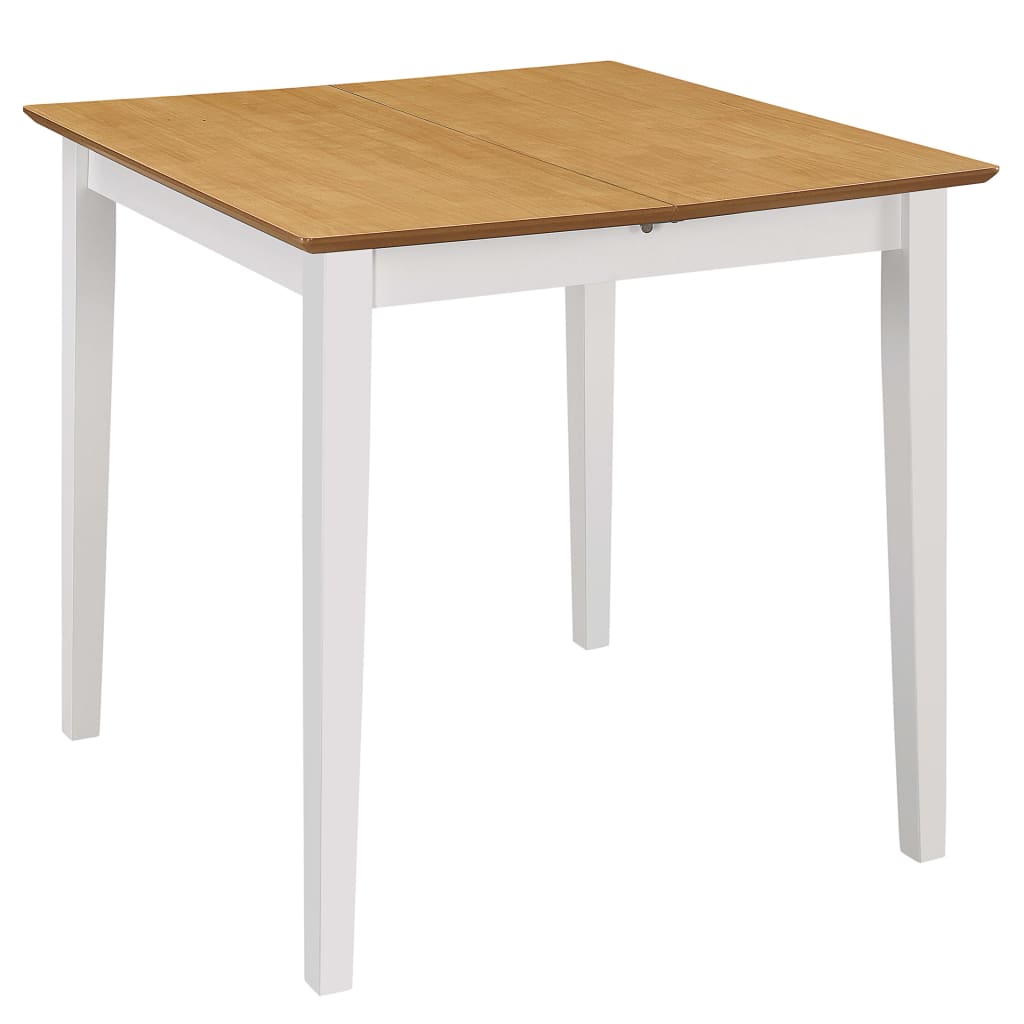 vidaXL fehér kihúzható MDF étkezőasztal (80-120)x80x74 cm