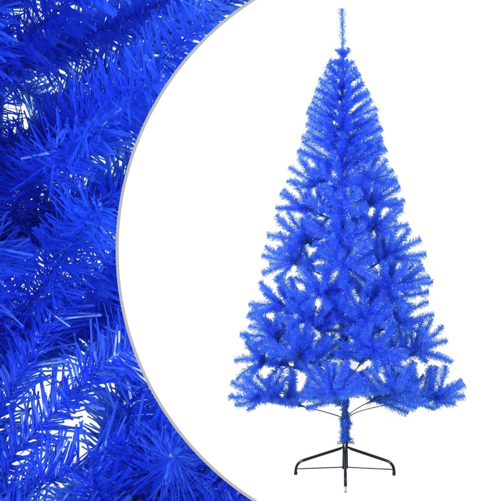 vidaXL kék PVC fél műkarácsonyfa állvánnyal 180 cm