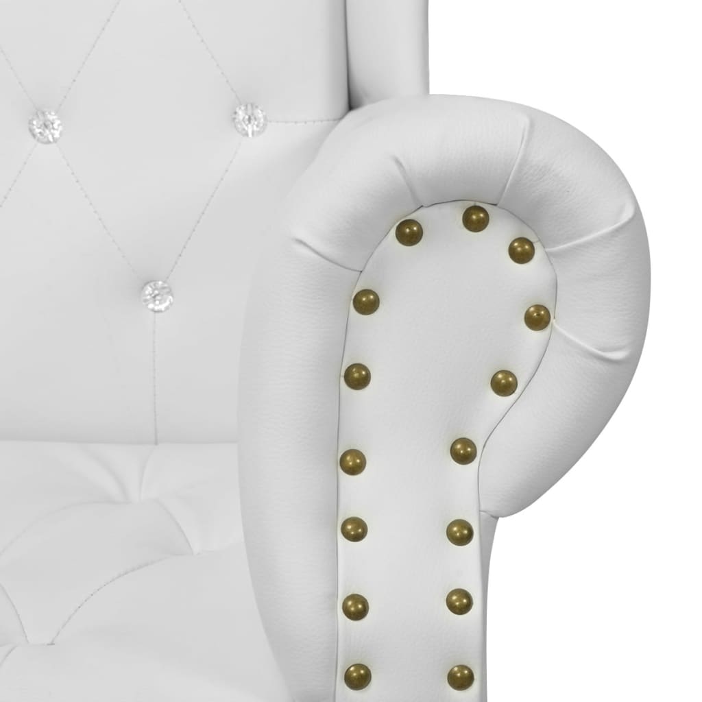vidaXL fehér magas háttámlás műbőr szék