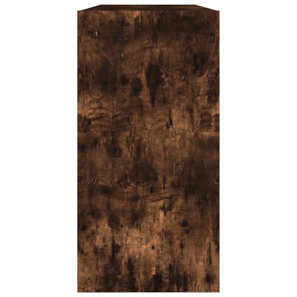vidaXL füstös tölgyszínű szerelt fa könyv-/tálalószekrény 50x25x80 cm