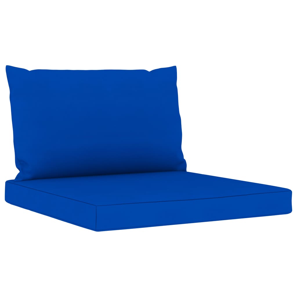 vidaXL 6 részes kerti ülőgarnitúra kék párnákkal