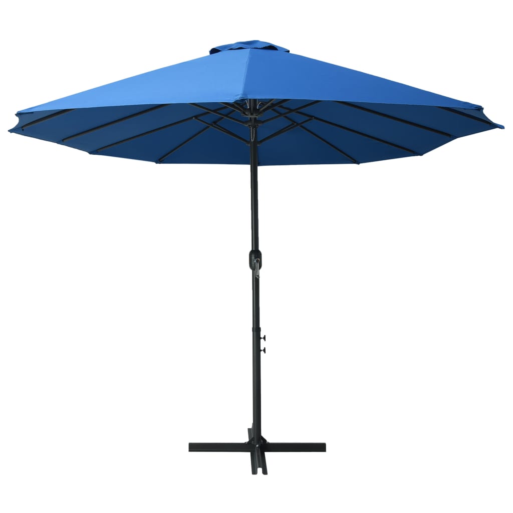 vidaXL kék kültéri napernyő alumíniumrúddal 460 x 270 cm
