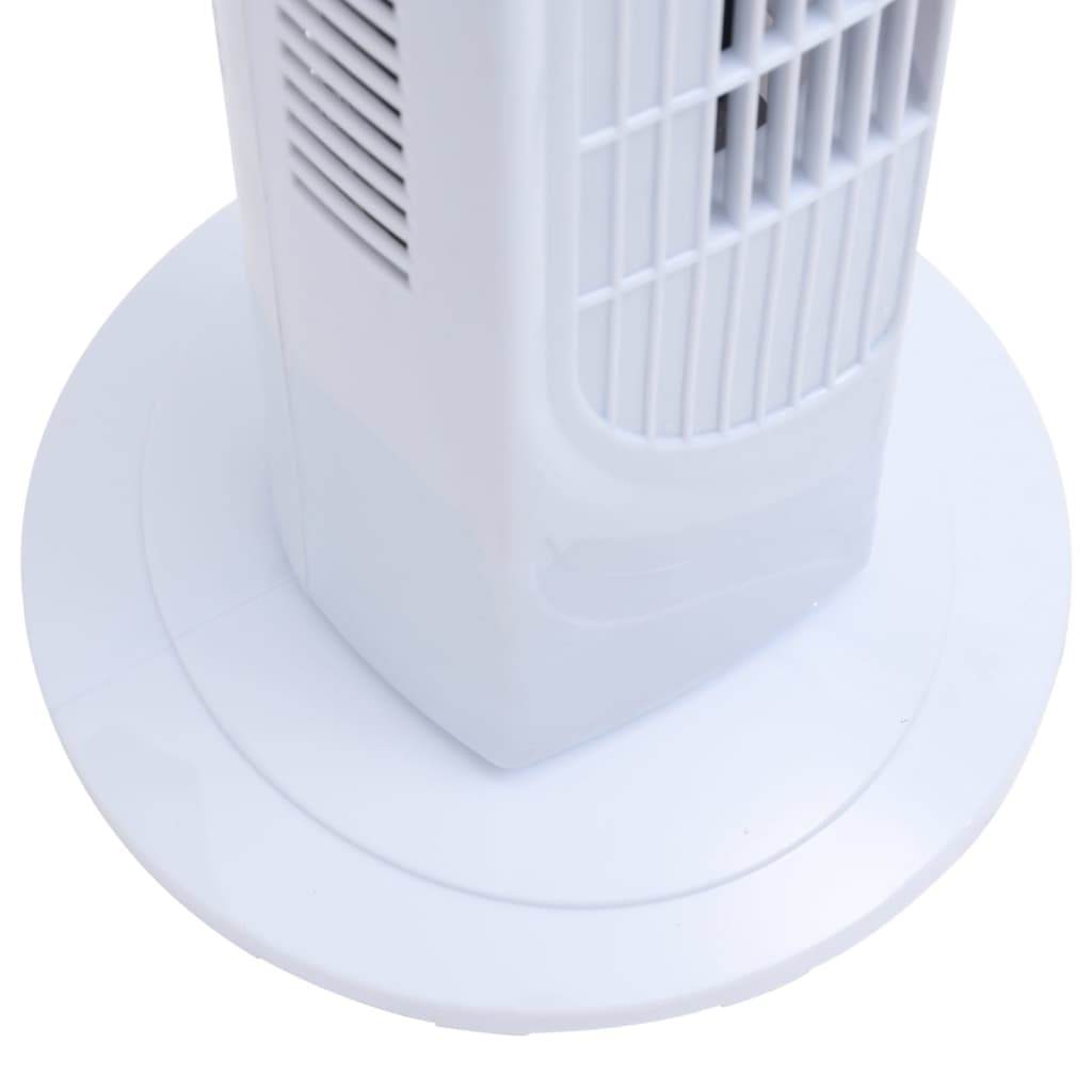 vidaXL fehér toronyventilátor távirányítóval és időzítővel Φ24x80 cm